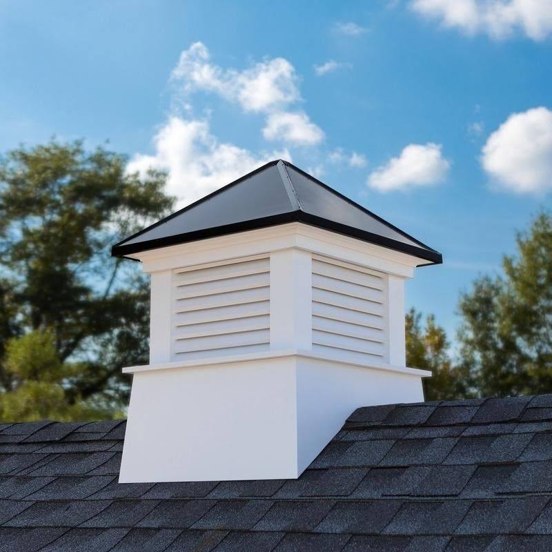 Good Directions 2118MVBLK Manchester Vinyl Black Aluminum Roof 18x22 x 22x22 Cupola, 18 inch