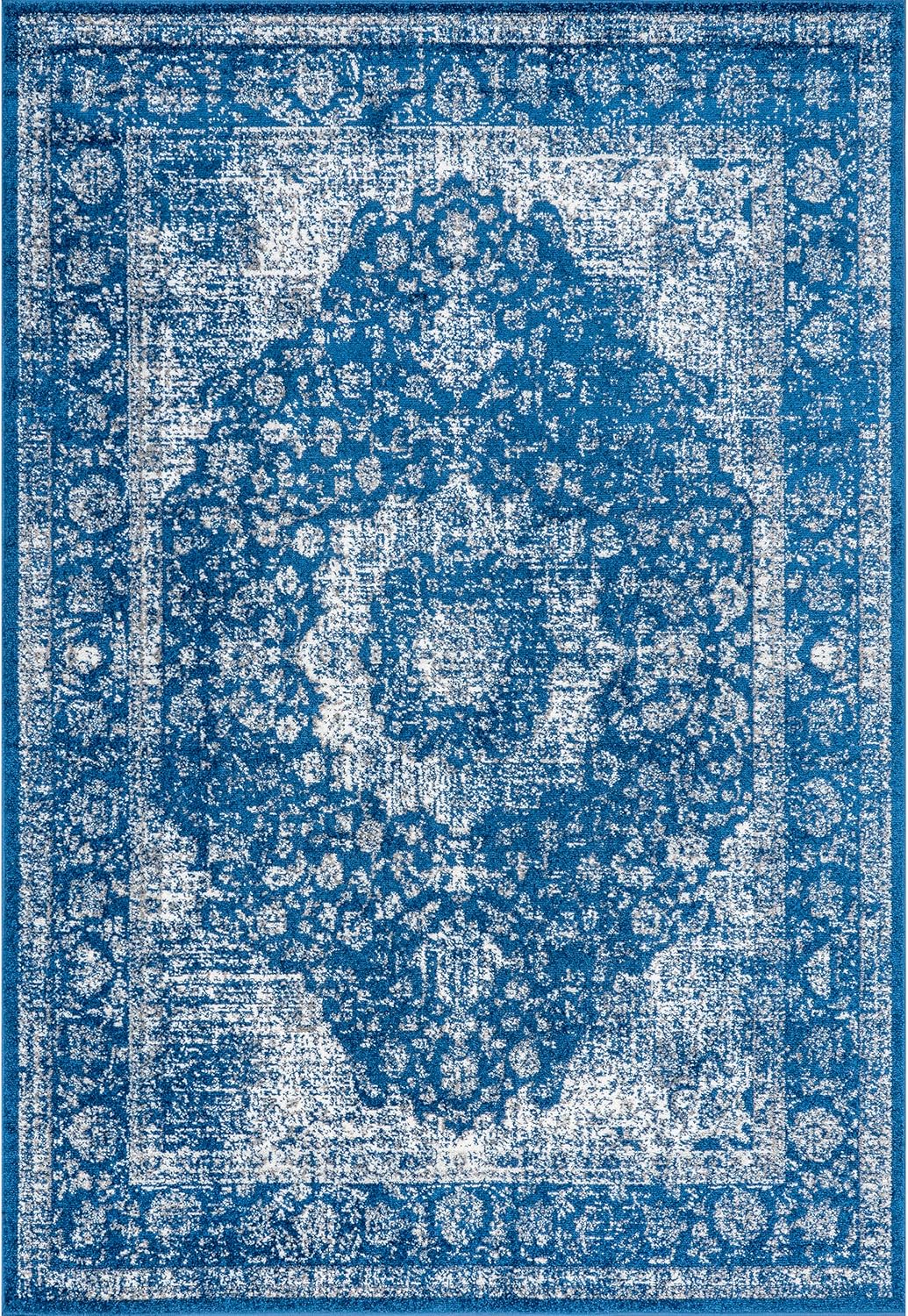 nuLOOM Verona Vintage Persian Area Rug, 10x14, Dark Blue