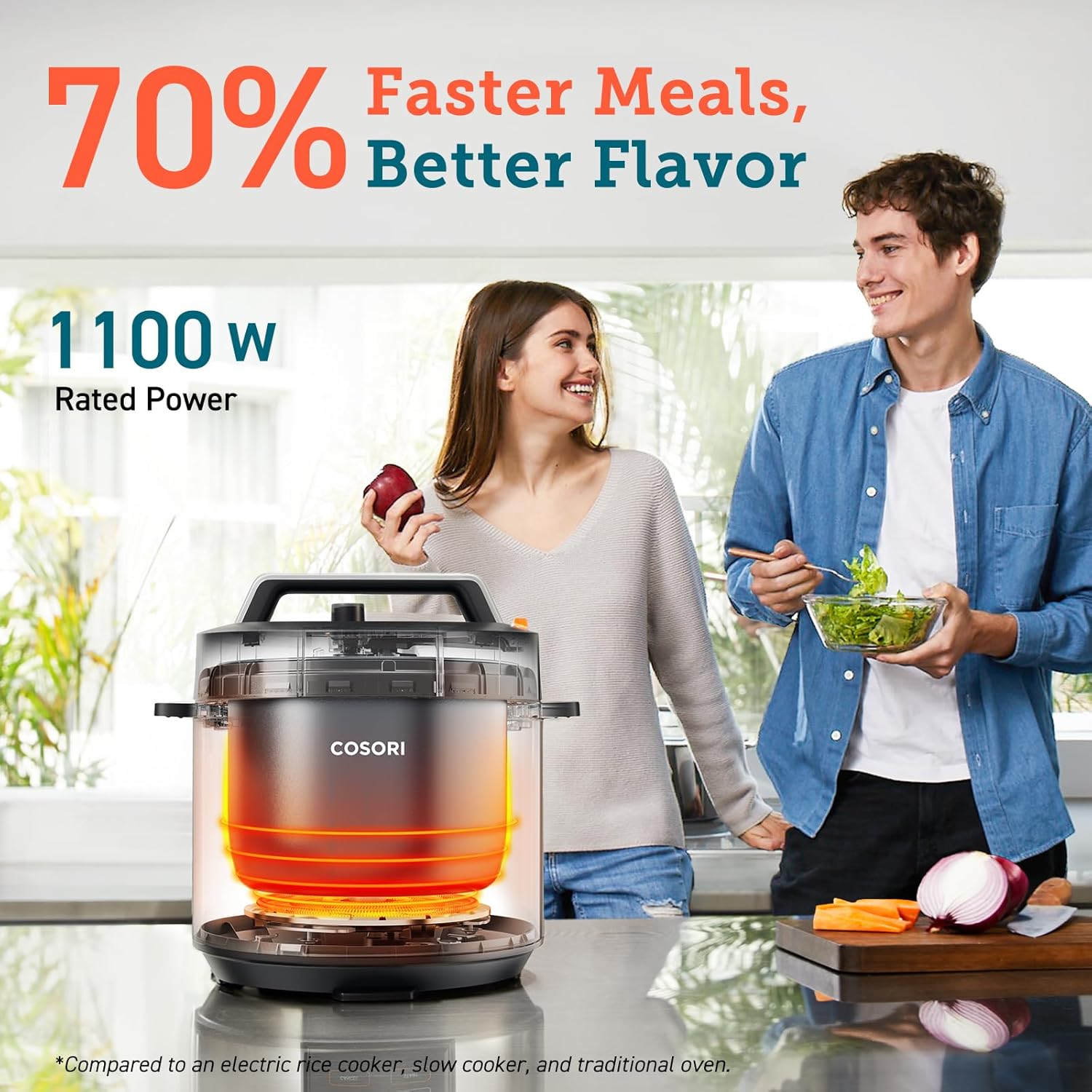 COSORI Electric Pressure Cooker 6 Quart, 9-in-1 Instant Multi Cooker & Air Fryer TurboBlaze 6.0-Quart Compact Airfryer that Roast, Bake, Proof, 9 Functions