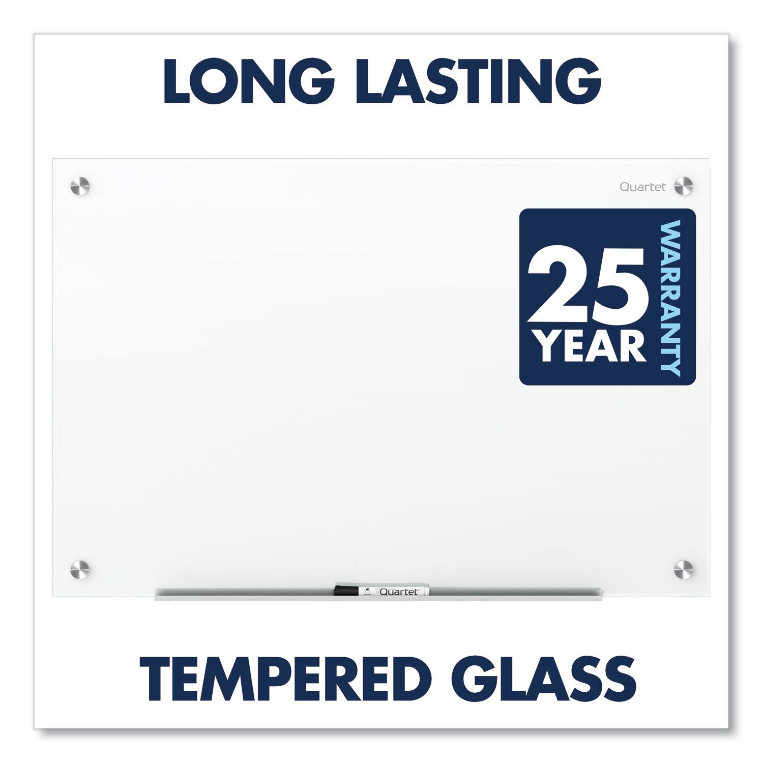 Quartet Brilliance Glass Magnetic Dry-Erase Board