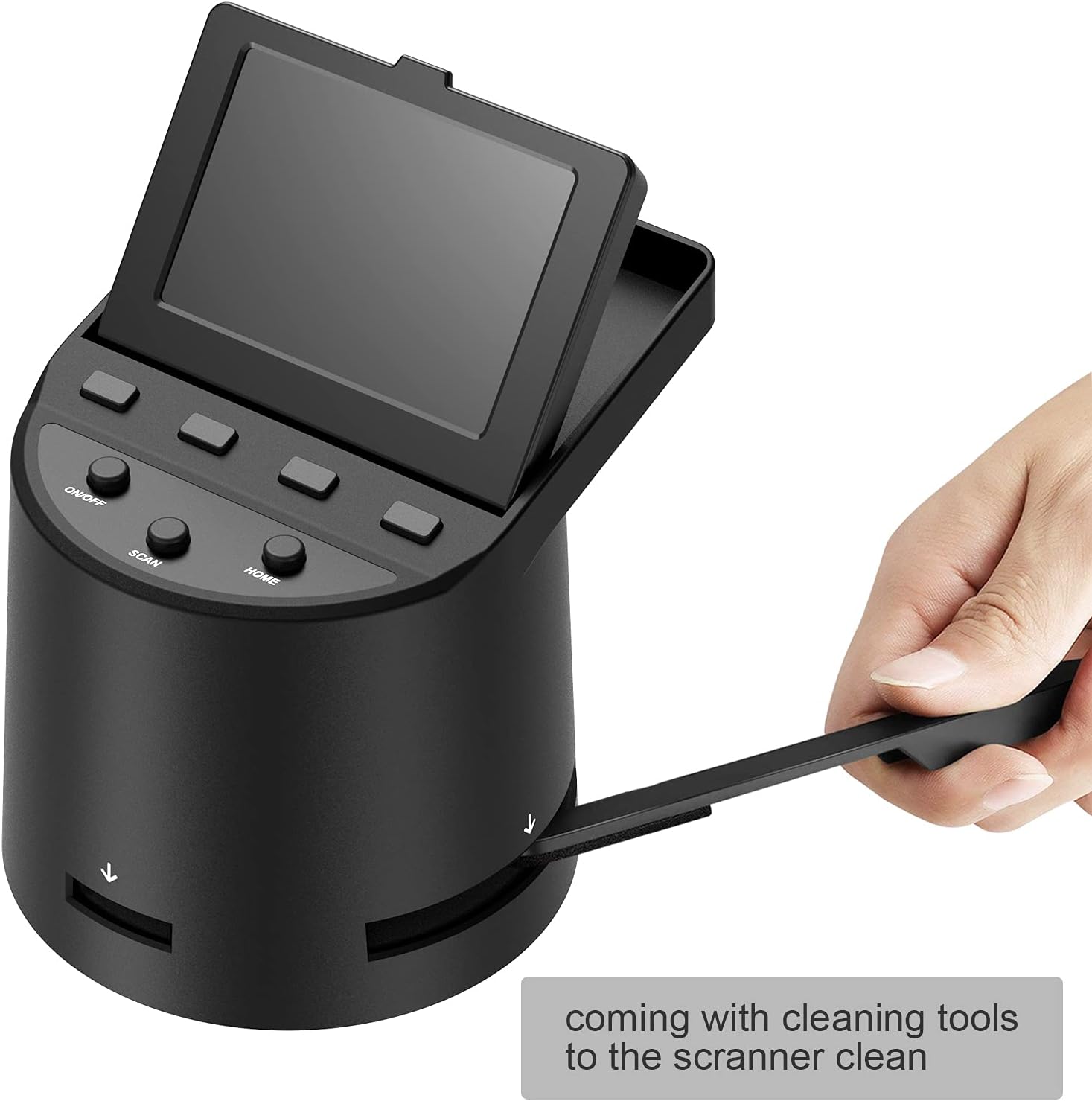 Wireless Digital Film Scanner with 22MP, Converts 35mm, 126, 110, Super 8 Films, Slides, Negatives to JPEG, Tilt-Up 3.5" Large LCD, Transfer Pictures to Phones Via WiFi Connection, MAC &PC Compatible