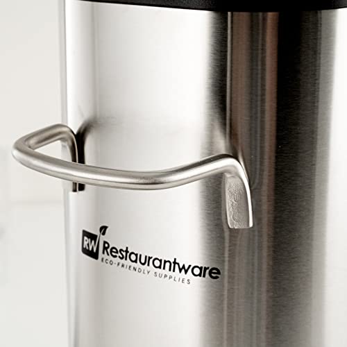 Restaurantware Bev Tek 3 Gallon Iced Tea Dispenser 1 Slim Design Iced Tea Server - No-Drip Spigot Cold & Hot Drink Friendly Silver 13/0 Stainless Steel Iced Beverage Dispenser With Handles
