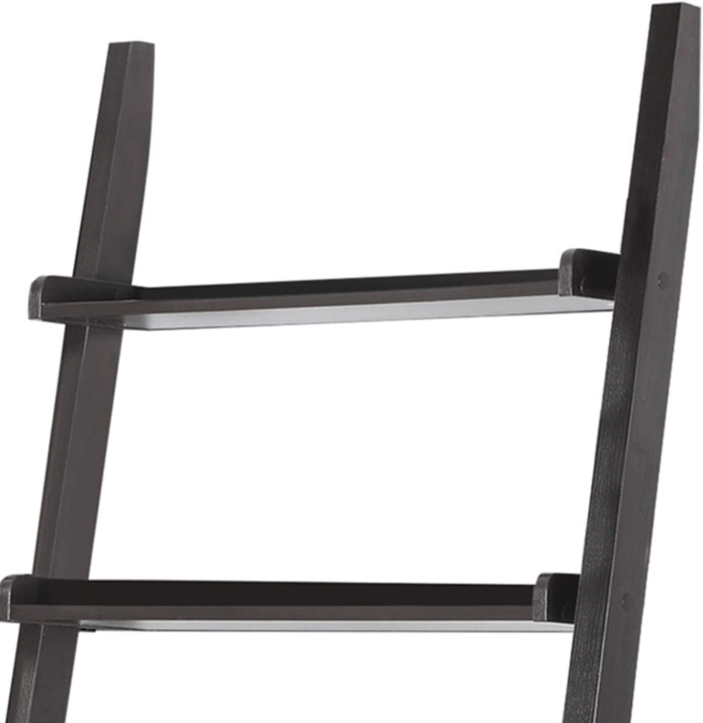 Benjara Benzara Wall Leaning Ladder Writing Desk, Brown