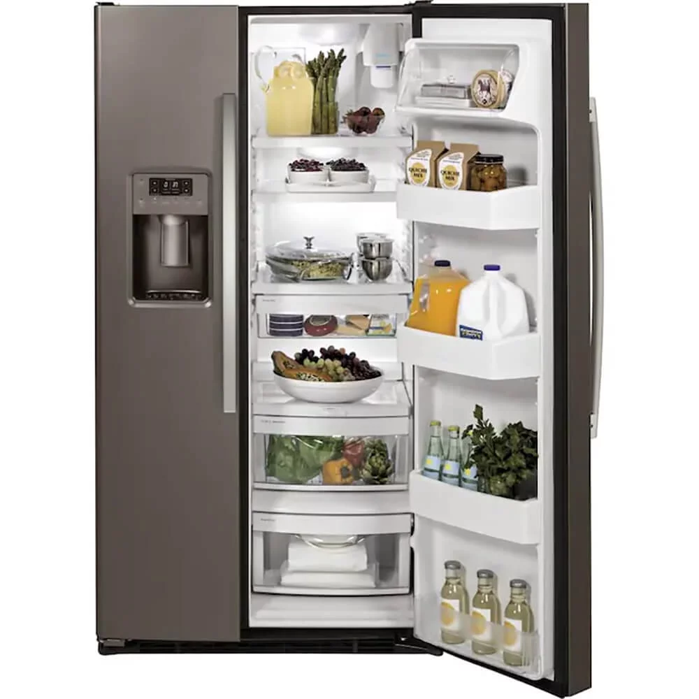 GE GSS25GMPES 25.3 Cu. Ft. Slate Side-By-Side Refrigerator w/ Ice Maker