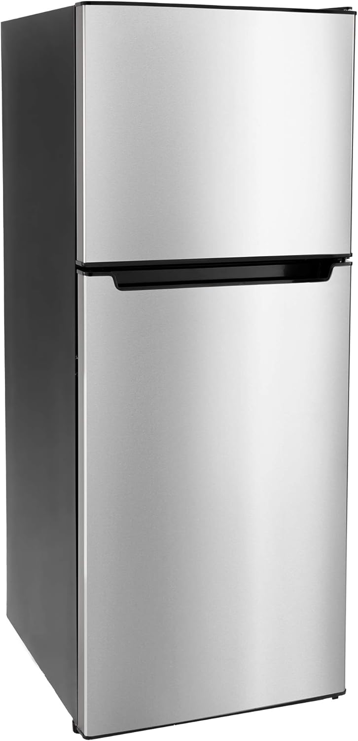 RecPro RV Refrigerator Stainless Steel | 7 Cubic Feet | 12-Volt | Camper Refrigerator | Low Wattage