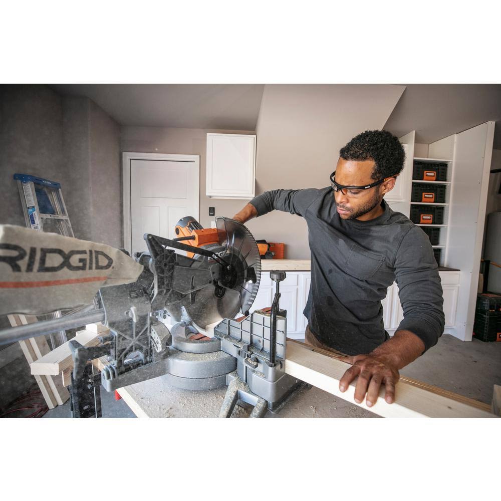Ridgid 15 Amp Corded 12 in. Dual Bevel Sliding Miter Saw with 70 Deg. Miter Capacity and LED Cut Line Indicator R4222