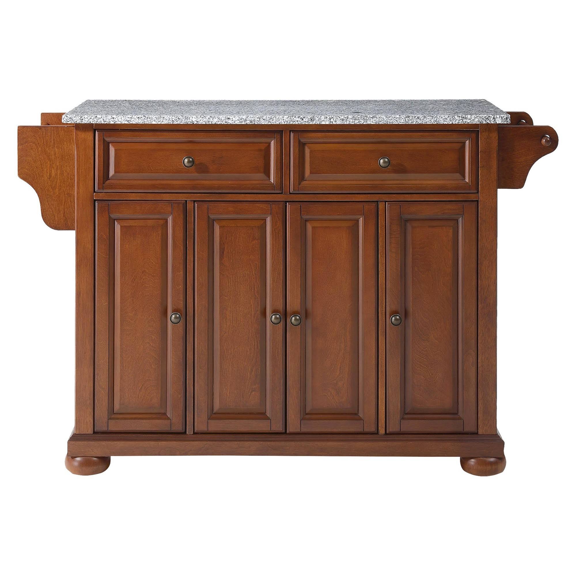 Crosley Furniture Alexandria Solid Granite Top Kitchen Island - Cherry