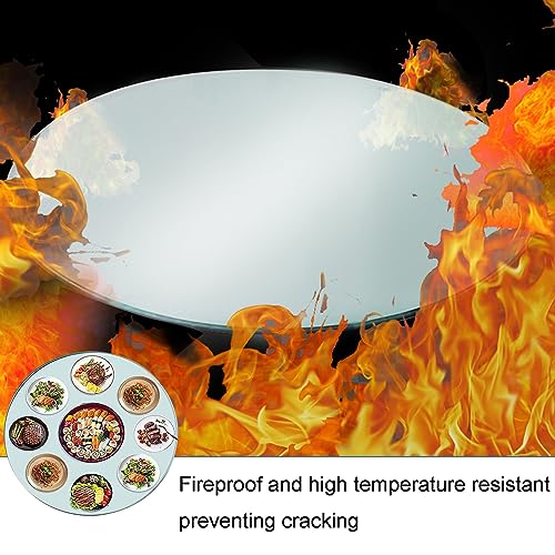 SAGIDAR Round Tempered Glass, Tempered Glass Round Table Top, Round Table Top, Kitchen Furniture, Glass Table Top for Dining Table, Clear Round Glass Top, 15IN 20IN 30IN 35IN 40IN