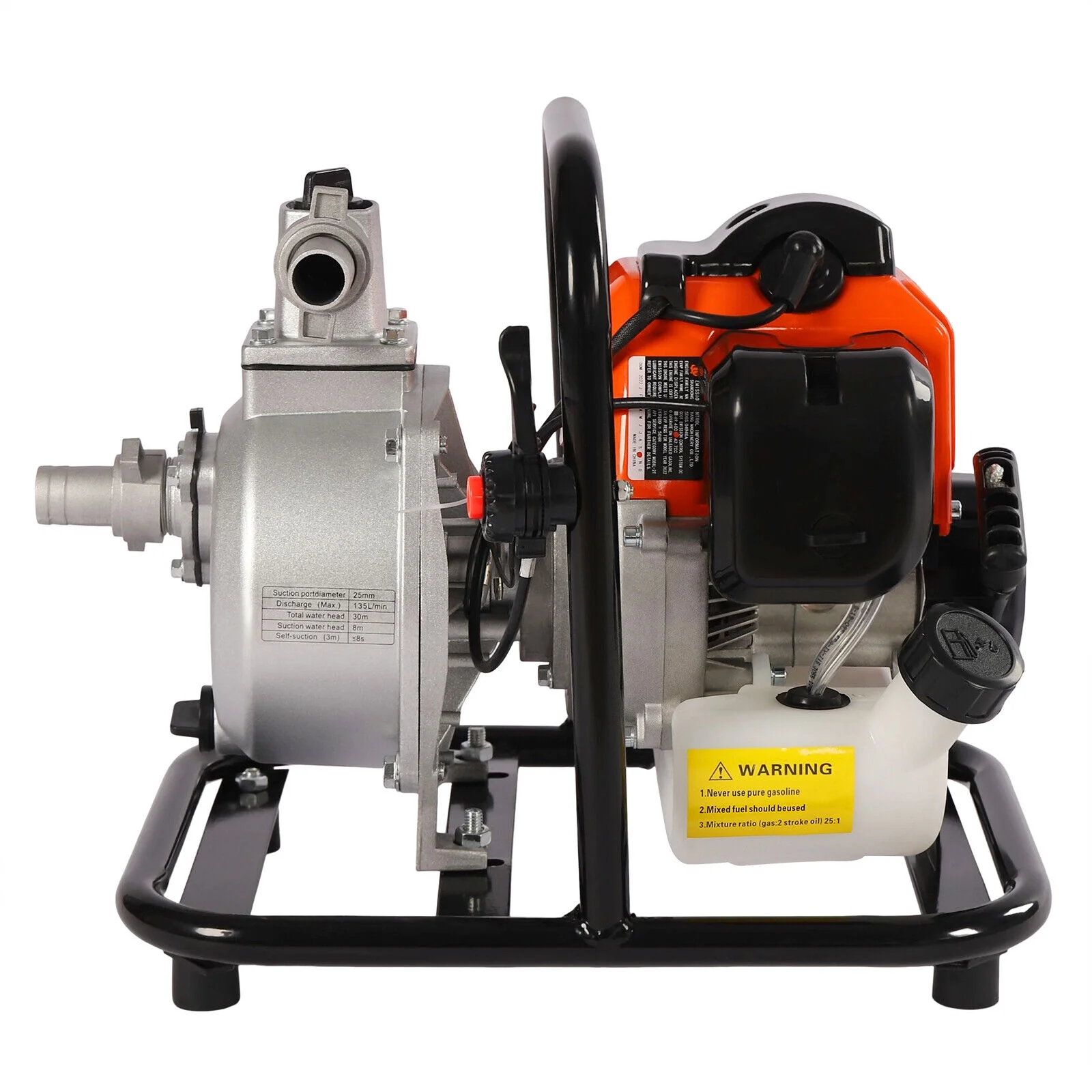 2-Stroke Gas-Powered Water Transfer Pump Irrigation Pump 135L/min 43cc