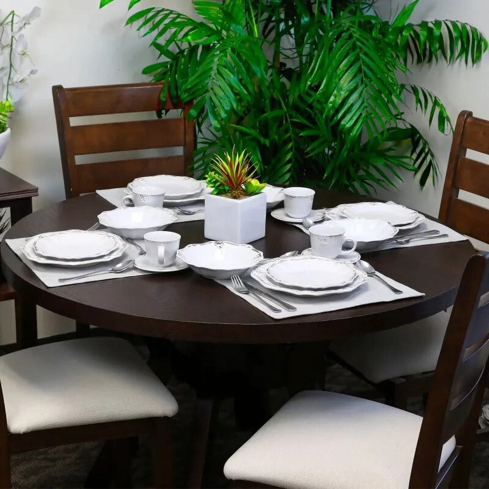 20-Piece White Dinnerware Set - Complete Dining Solution for Every Occasion Stoneware Plates dessert plates for Dinner