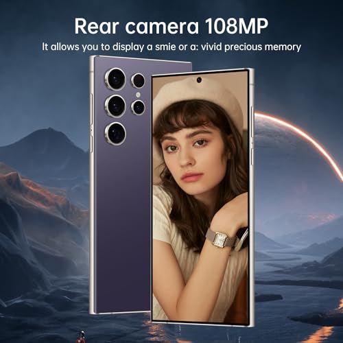 C24 Ultra 5G Smartphone,6+256GB Unlocked Phone, Android 13.0，48+108MP Zoom Camera,6.8" HD+ Display, Long Battery Life 6800mAh,Dual SIM 5G Cell Phone, Dual SIM,Build-in Pen Phone (Feather Yellow)