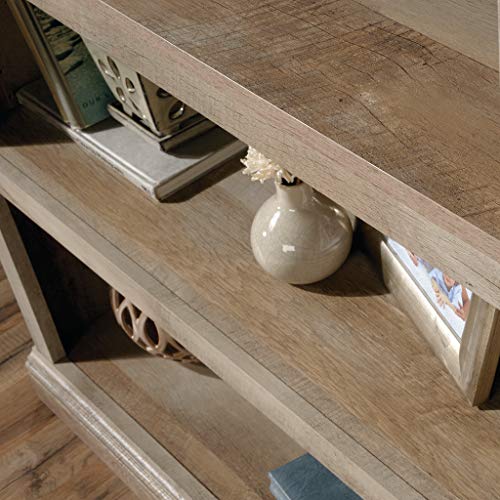 Sauder 5 Tier Book Shelf Wooden Bookcase Multipurpose Bookshelf for Home Office, Living Room, in Chalked Chestnut