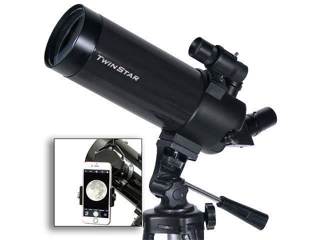 New Black 90mm Cassegrain Telescope with Universal Smartphone Camera