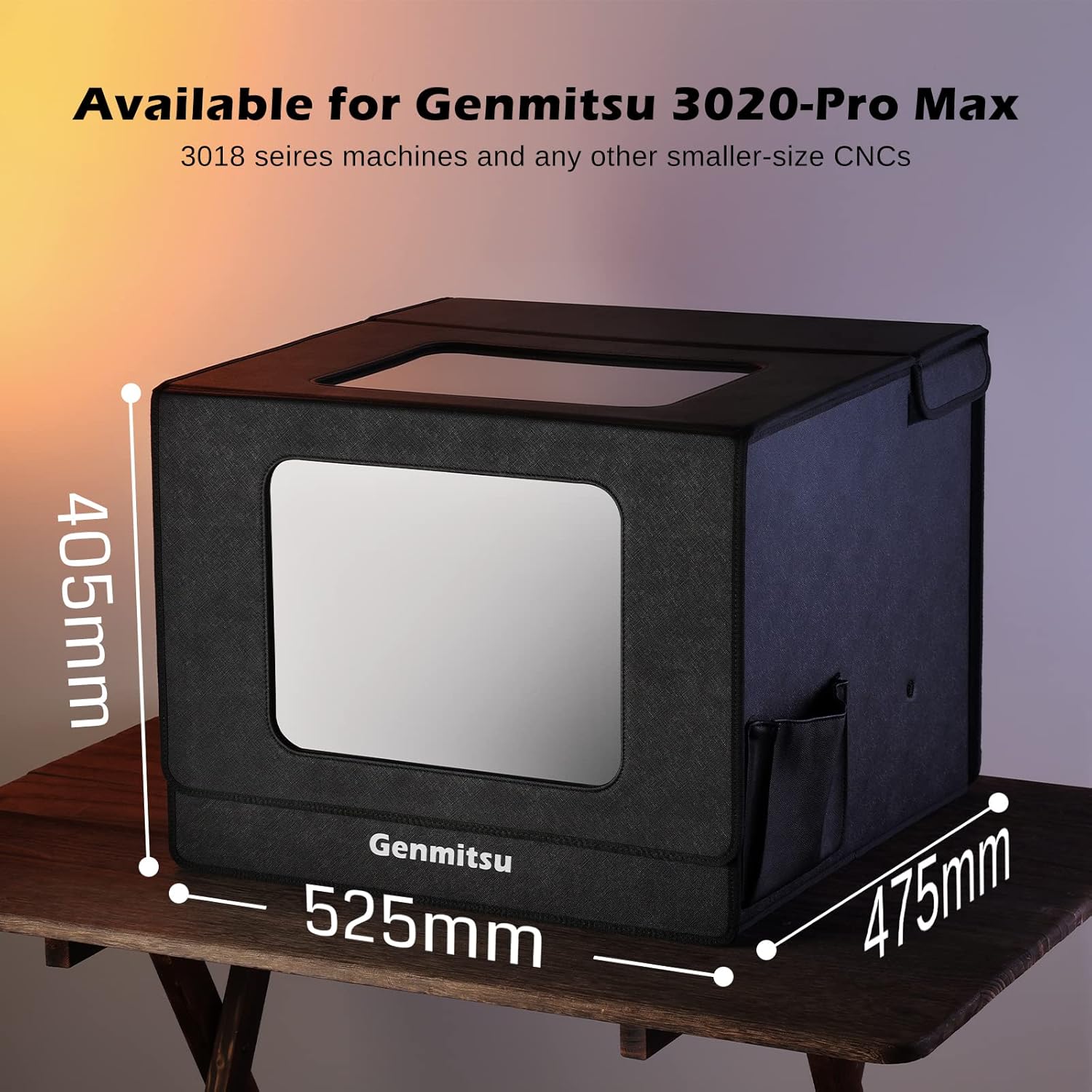 Genmitsu 3020-PRO MAX V2 CNC Router Machine Upgraded 3 Axis Engraver + KABA Fold CNC Enclosure, 520 x 475 x 405mm