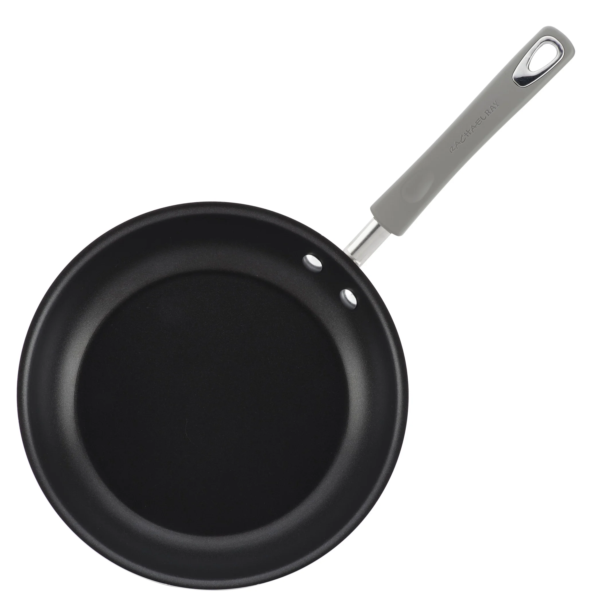 Rachael Ray Classic Brights 14 Piece Porcelain Nonstick Pots and Pans Set, Sea Salt Gray