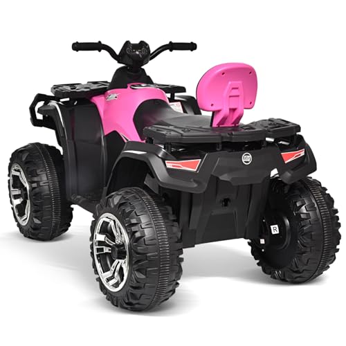 Joywhale 24V 2 Seater Kids Ride on ATV Car 4WD Quad Electric Vehicle Easy-Drag 4-Wheeler, with 4x75W Powerful Engine, Big Battery, Metal Suspension, Soft Braking, Music & Bright Headlights, BW-A20s
