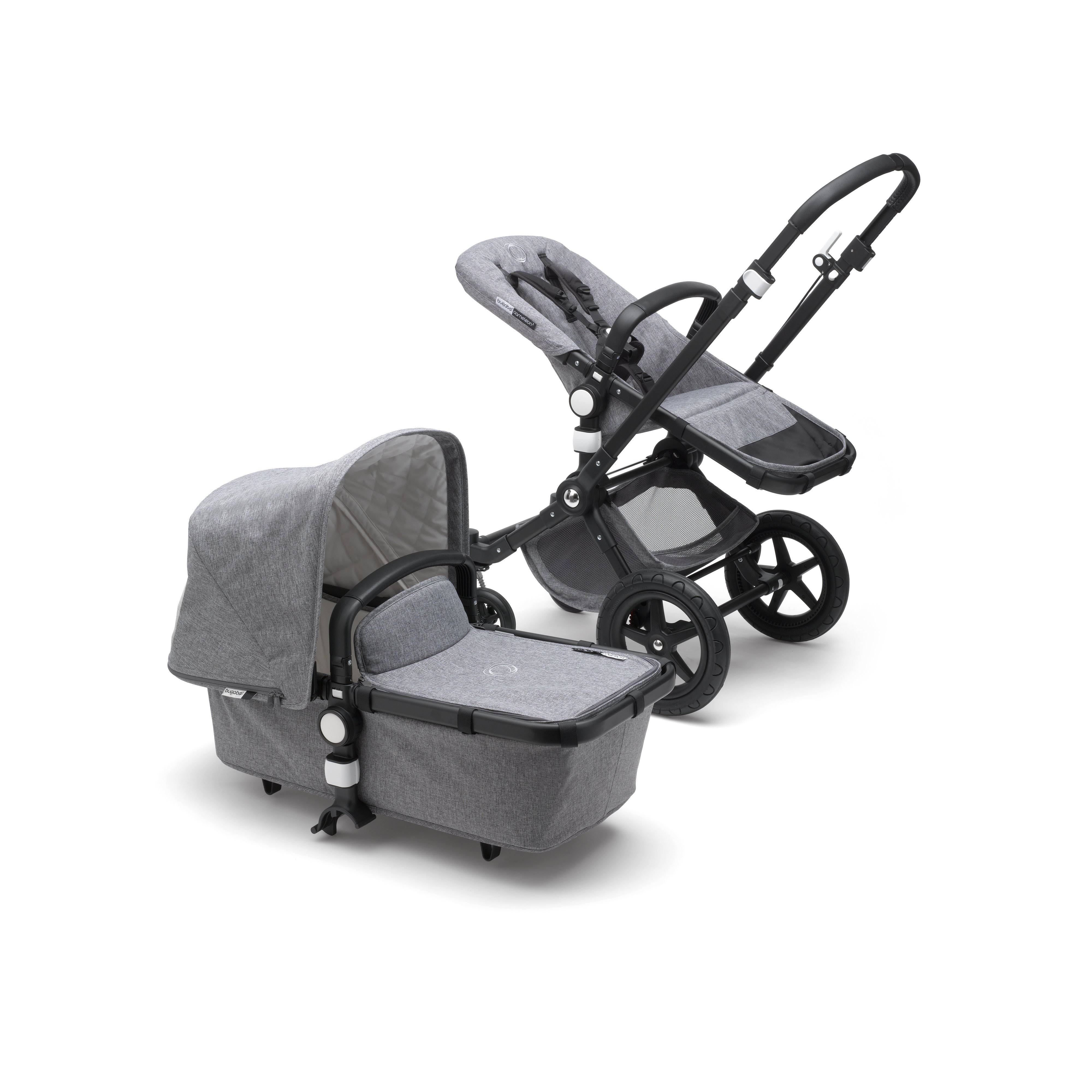 Bugaboo - Cameleon 3 Plus Classic Complete Stroller - Black - Grey Melange