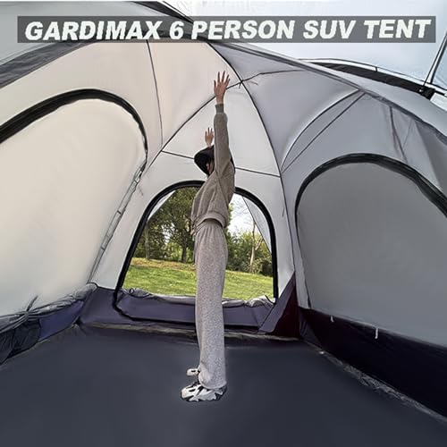 6 Person SUV Tent for Camping, Double Layer PU3000mm and UPF 50+ UV Waterproof Car Tents, includes Rainfly and Storage Bag, 10FT L x 10FT W