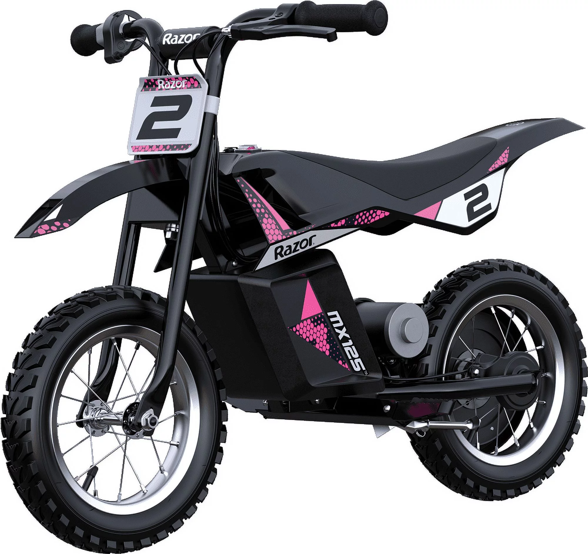 Razor Miniature Dirt Rocket MX125 Electric-Powered Dirt Bike - Black with Decal Included, Recommended For Kids 7+ Between 40 and 80 lbs