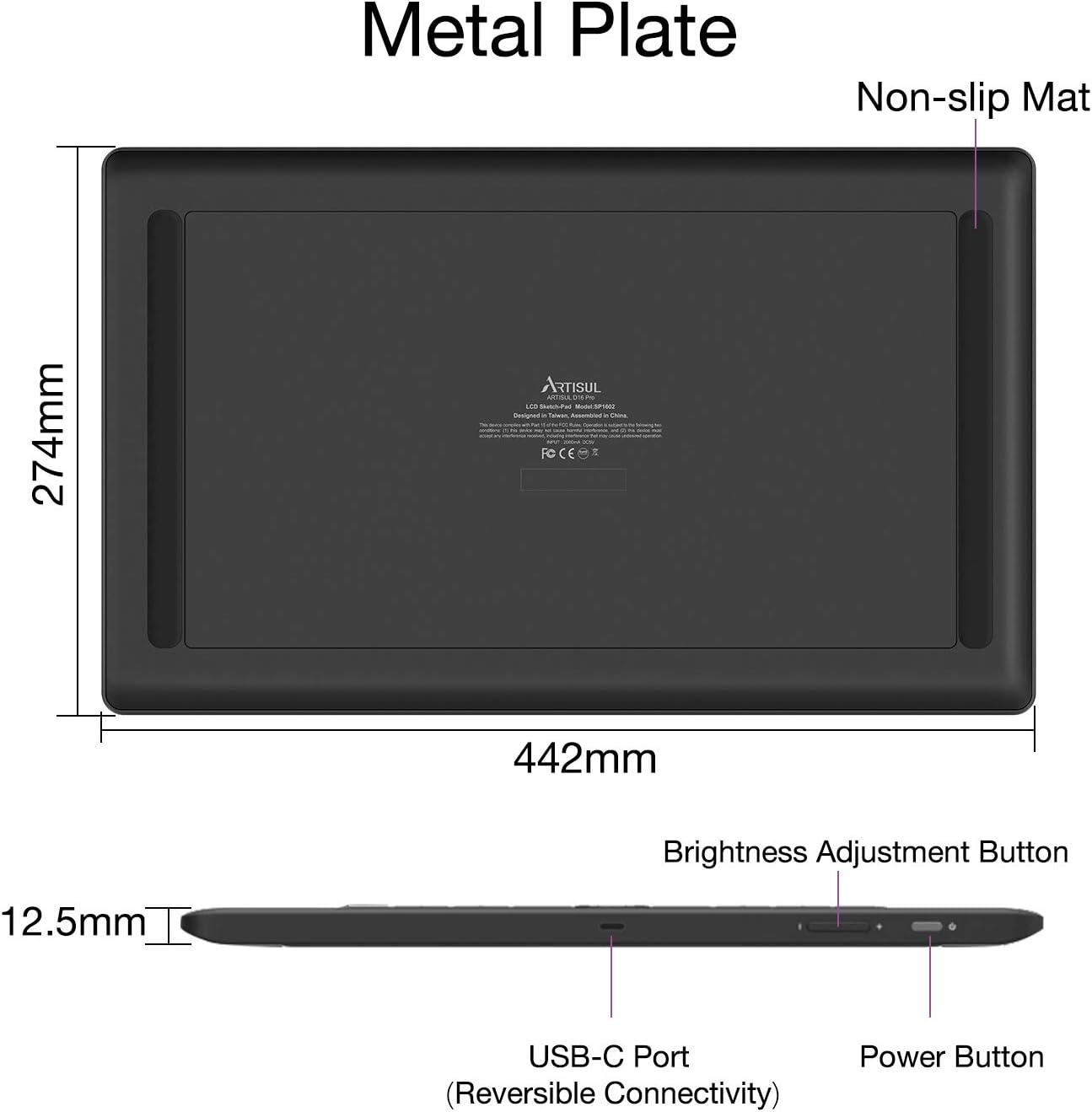 Artisul D16PRO 15.6’’ Pen Display Graphics Drawing Monitor with Stand Battery-Free Pen,Supports 60°Tilt,1920 x 1080 FHD Graphic Drawing Tablet with Screen and Stylus, Powerful On-The-go Performance