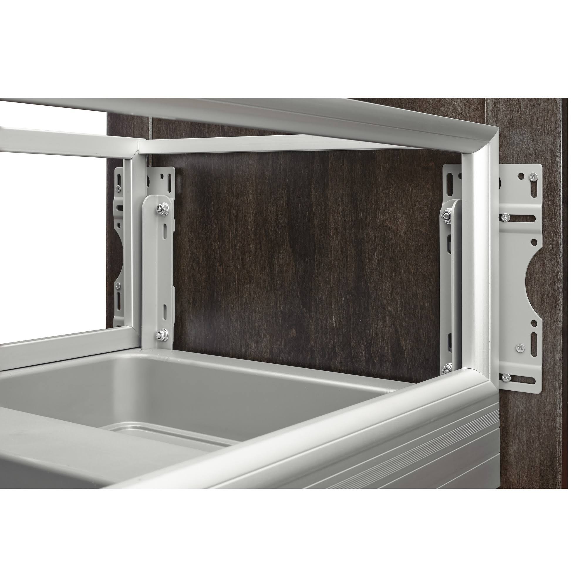 Rev-A-Shelf Double Trash Pullout 35 Quart-Silver 5149-18DM-217