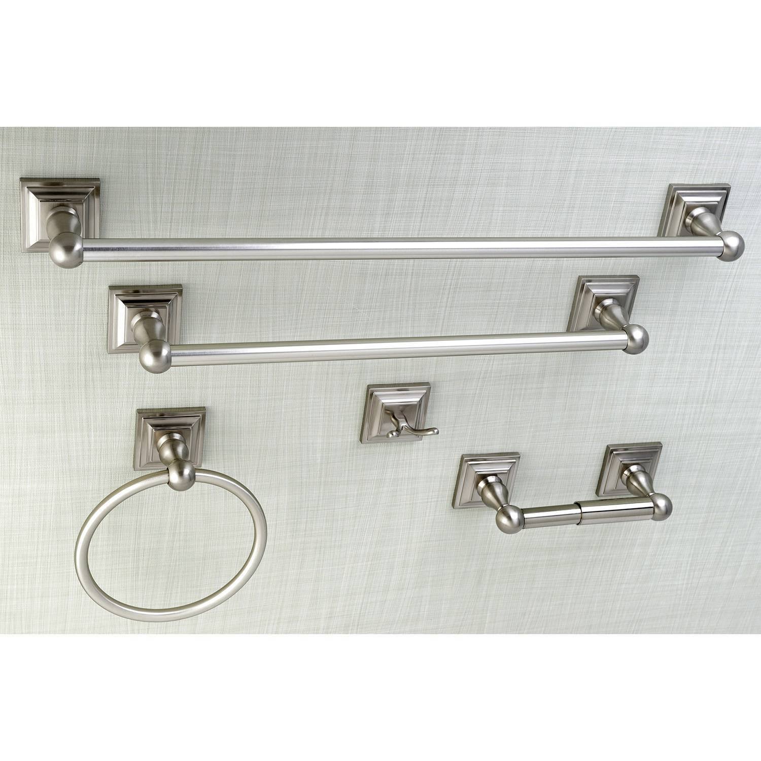 5pc Serano Bathroom Accessory Set Brushed Nickel - Kingston Brass
