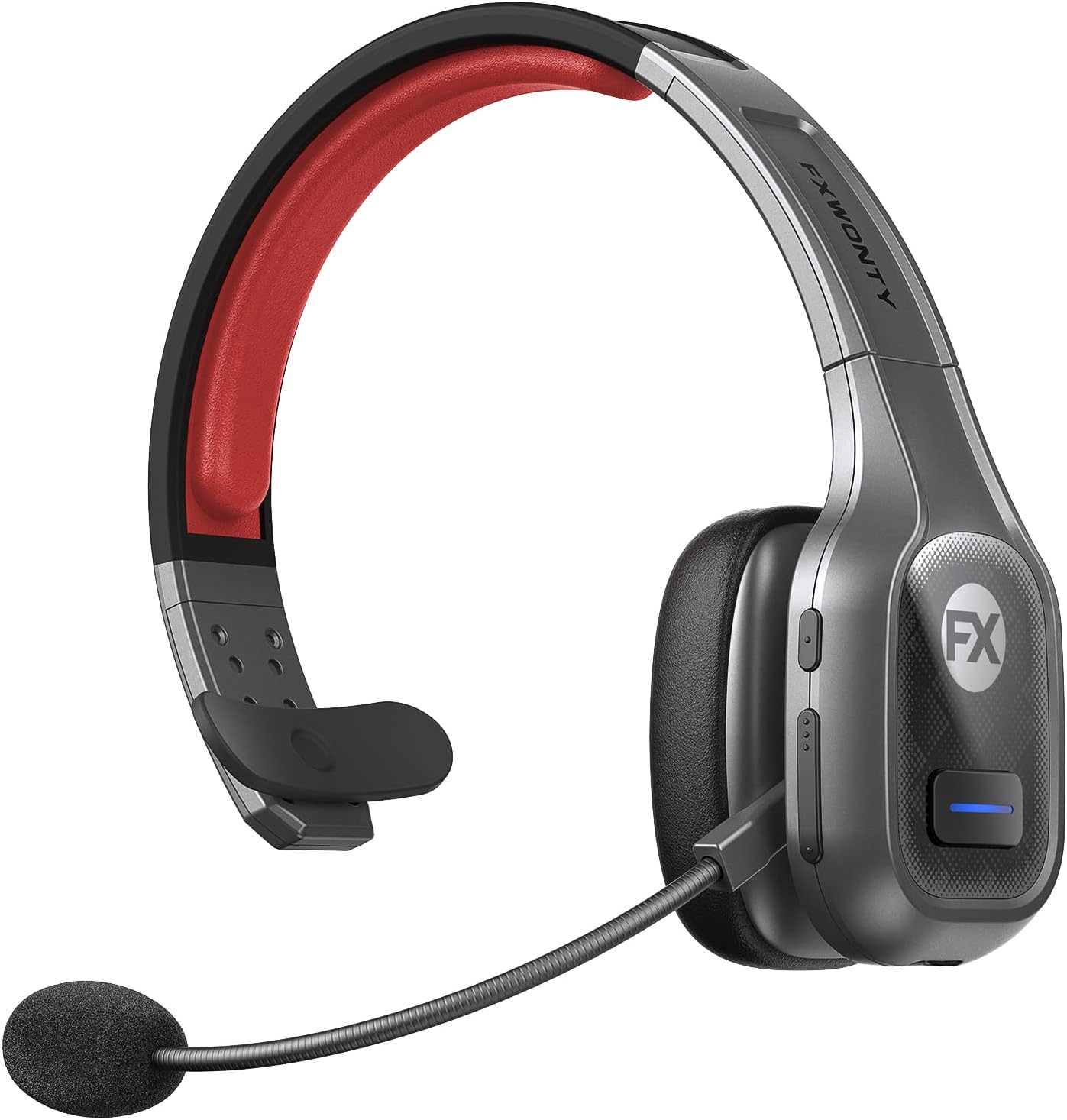FXWONTY Bluetooth Headset, Trucker Bluetooth Headset with Microphone Noise Canceling & Mute Button, On-Ear Bluetooth 5.0 Multipoint Headphones for Home/Zoom/Teams/Call Center/Online Class/Office