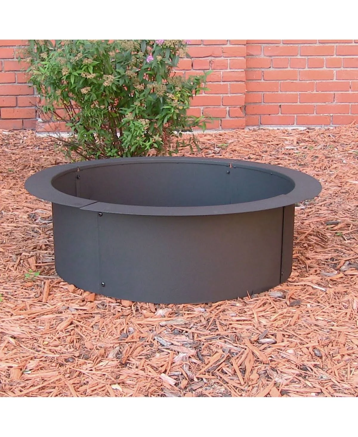 Durable Steel Fire Pit Ring Liner DIY Fire Pit Rim - 27 Inch Diameter by Sunnydaze Decor