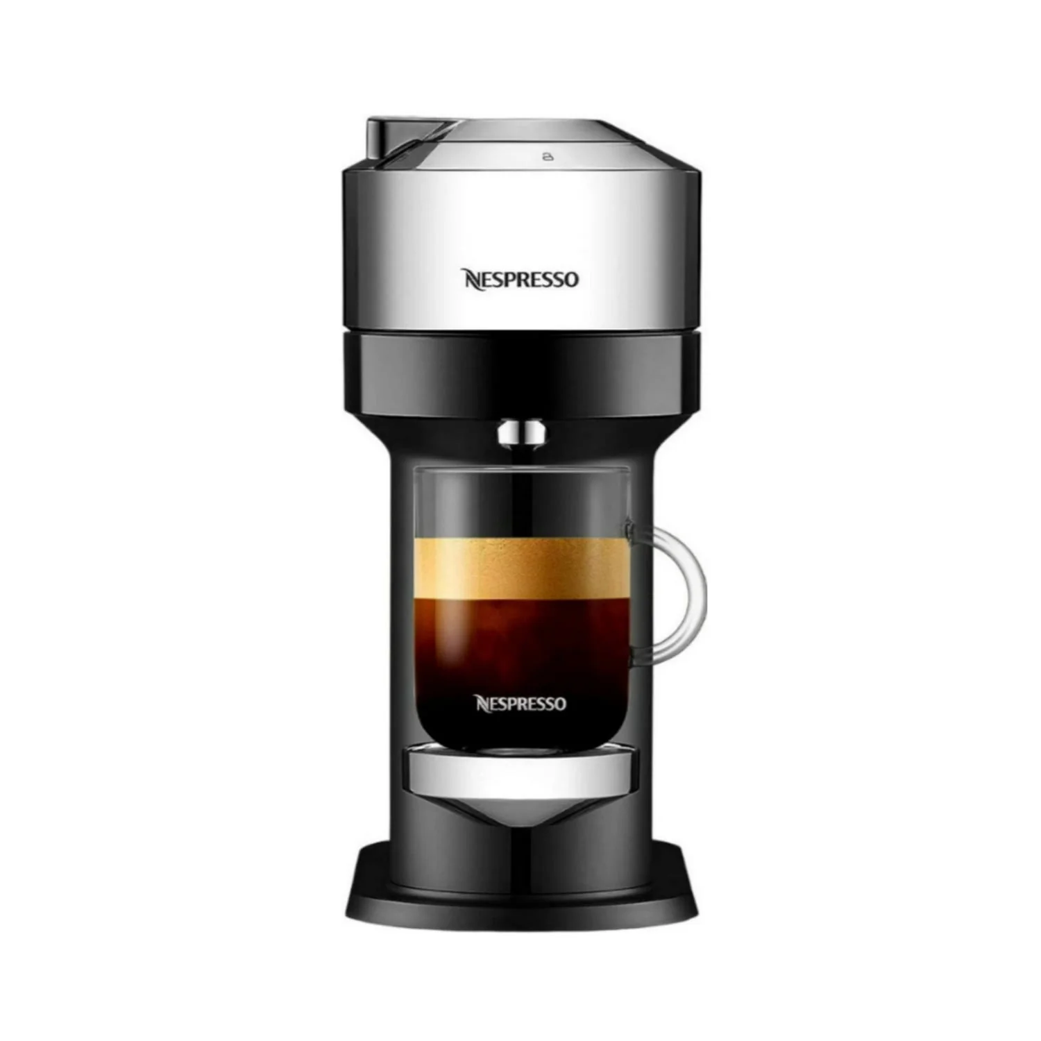 Nespresso Vertuo Next Deluxe Compact Coffee and Espresso Machine (Pure Chrome) with Sample Pack