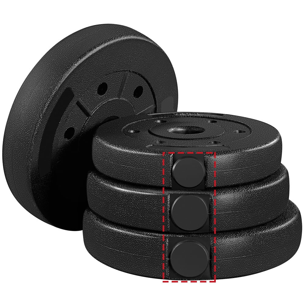 Yaheetech 66LB Adjustable Dumbbell Weight Set Home Training Dumbbell Pair Lifting Black