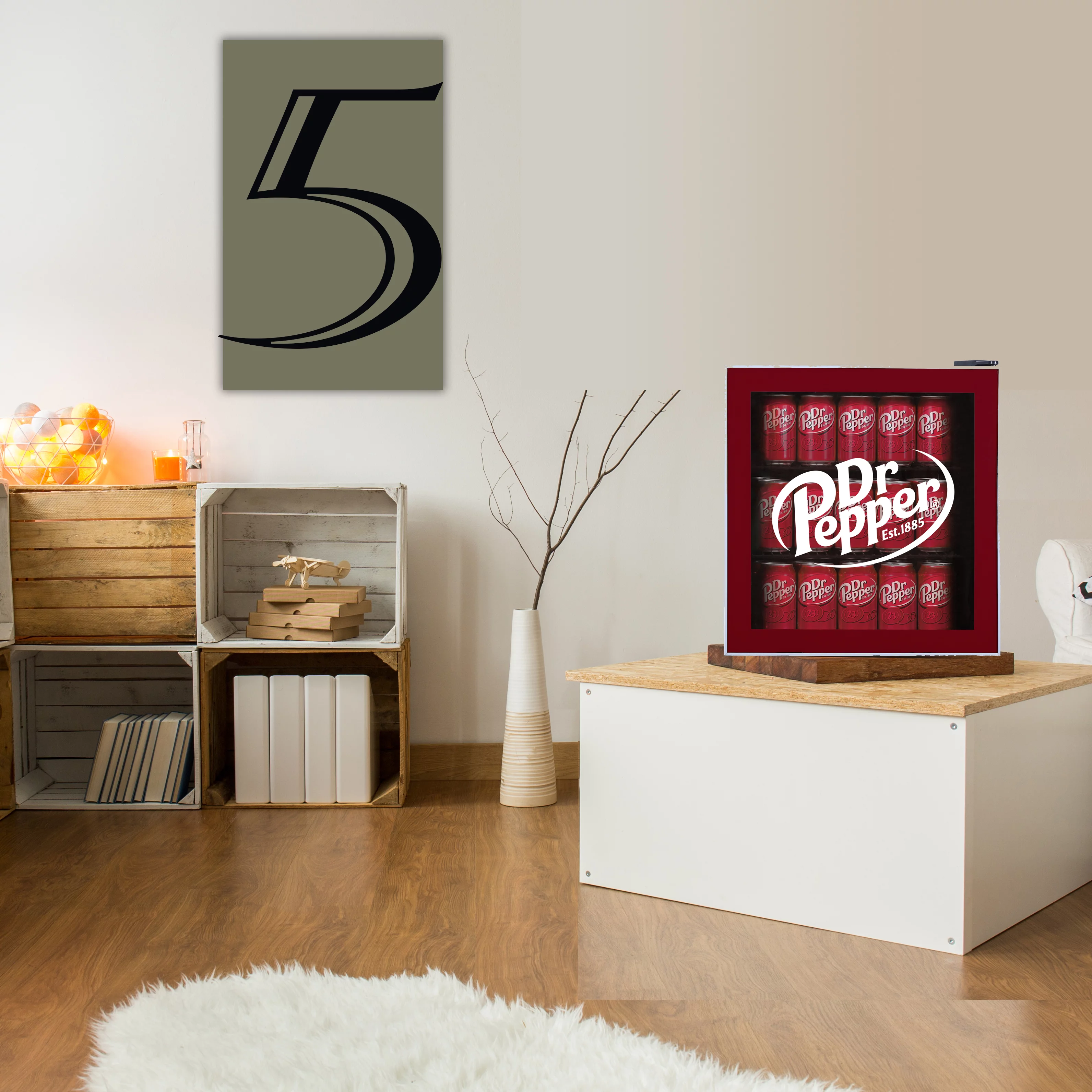 Dr. Pepper, 1.8 Cu. ft./50 Can Glass Door Compact Refrigerator, MIS169DRP, Red