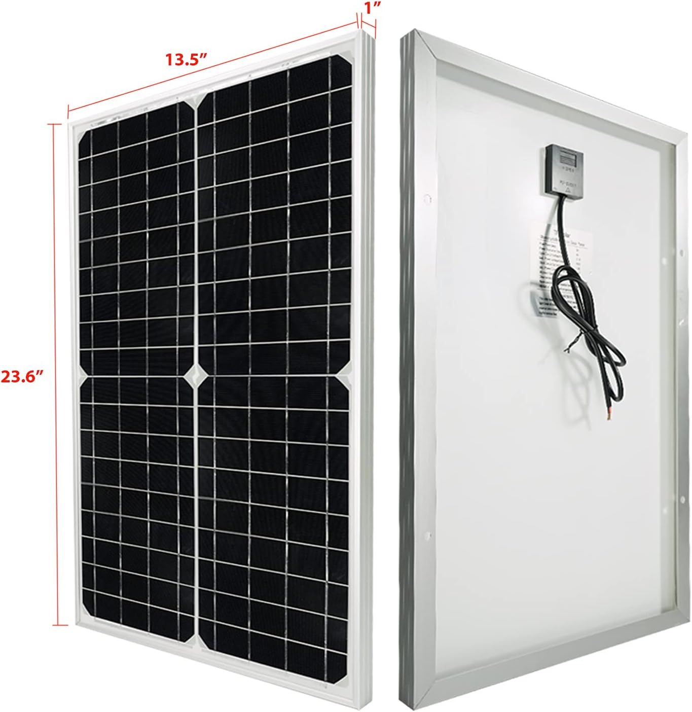 30W 12V Solar Panel Battery Charger Kit 30 Watt 12 Volt Monocrystalline PV Module for Car RV Marine Boat Caravan Off Grid System with 10A Charge Controller + Extension Cable