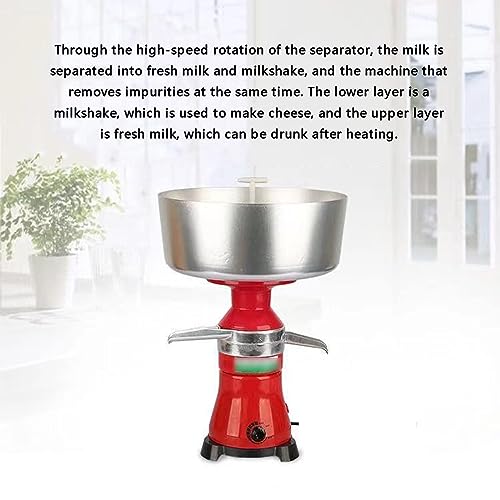 Electric Cream Separator 21Gal/H 50L/H Stainless Steel - Turn Raw/Whole Milk into Cream and Skim Milk - Milk Cream Centrifugal Separator