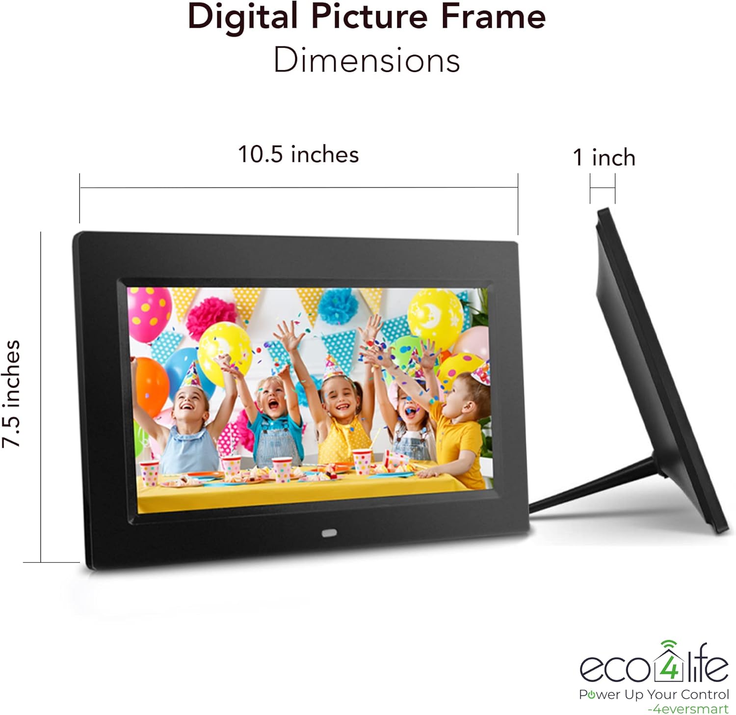Sonicgrace - 10 Digital Picture Frame with Remote Control - 16:9 LCD Screen with Slide Show Capabilities - Plug and Play - SD Card with USB Flash Drive - Built in Calendar and Clock
