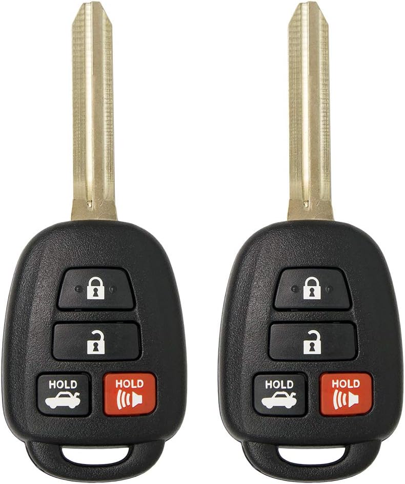 Keyless2Go Replacement for New Keyless Entry Remote Car Key for Vehicles That Use HYQ12BDM, HYQ12BEL with H Chip (2 Pack) Pack of 2