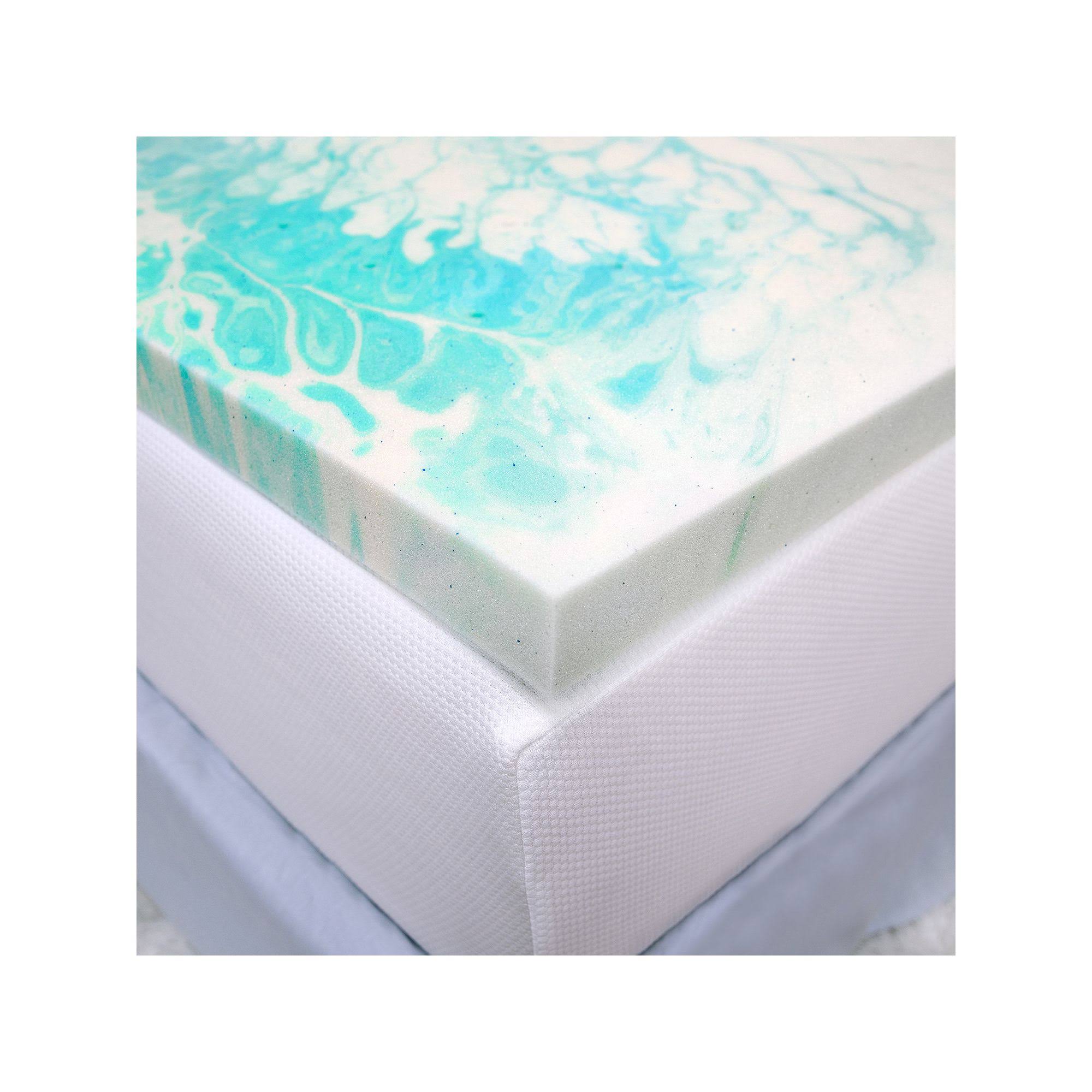 SensorPEDIC 2x22 Gel Swirl Memory Foam King Mattress Topper