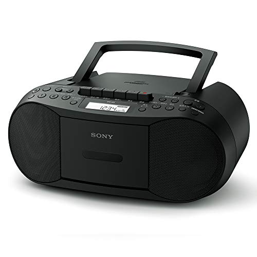 Sony Stereo CD/Cassette Boombox Home Audio Radio, Black (CFDS70BLK)