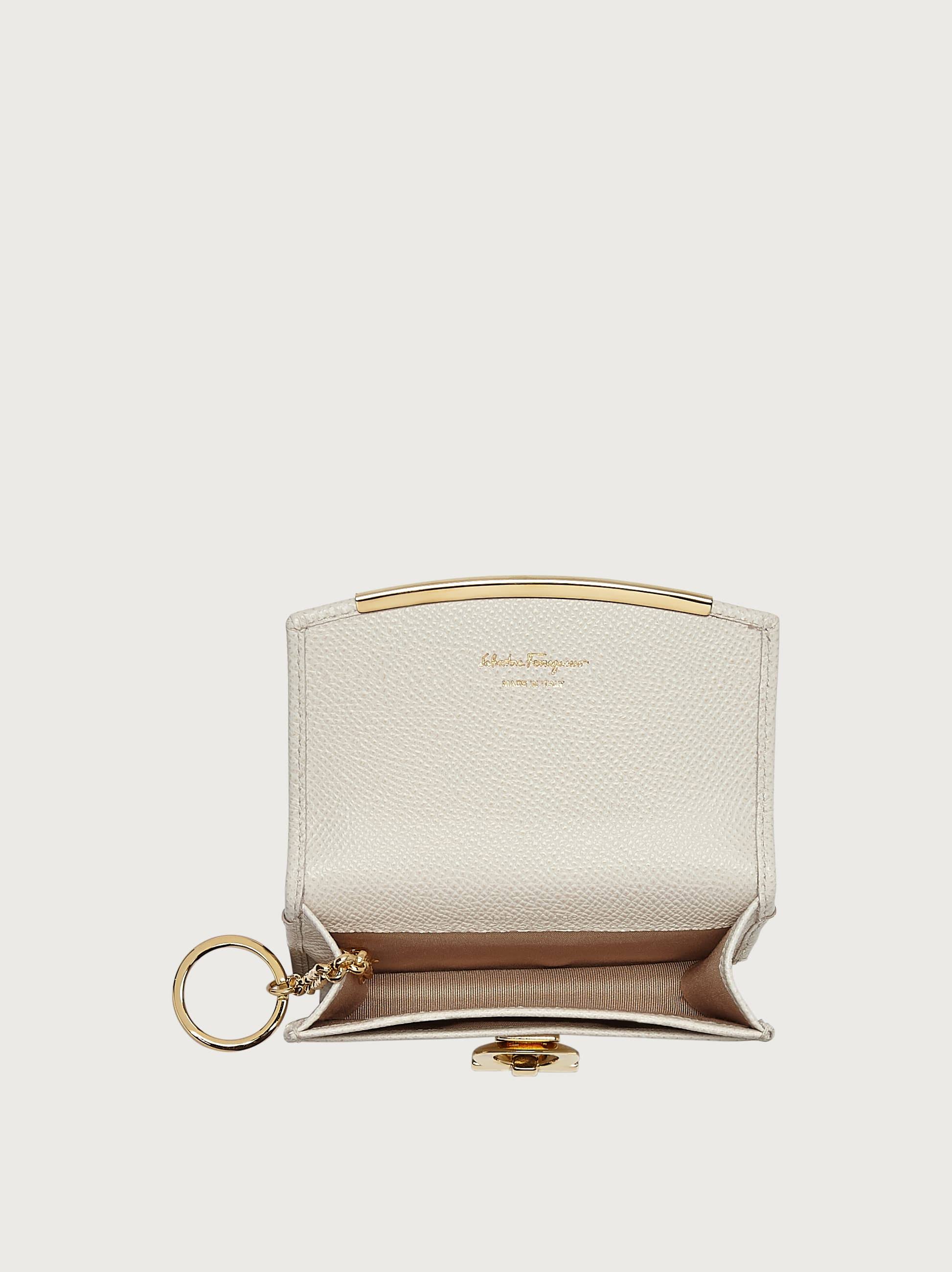 Salvatore Ferragamo Gancini Leather Card Case
