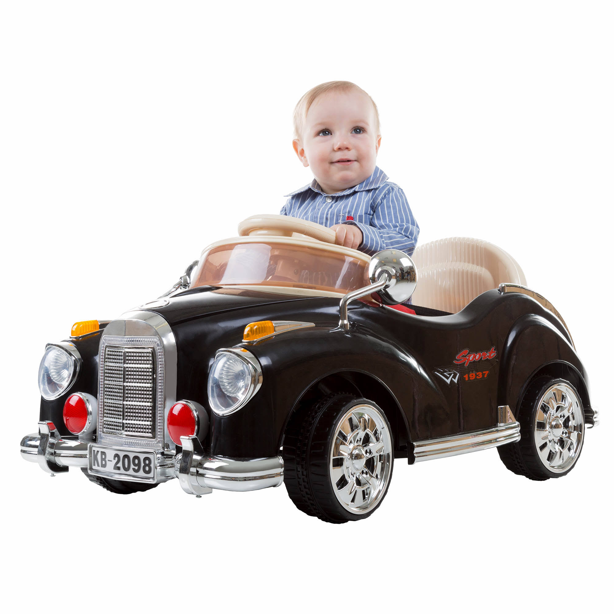 Lil& Rider Kids Ride-On Battery Operated Classic Car