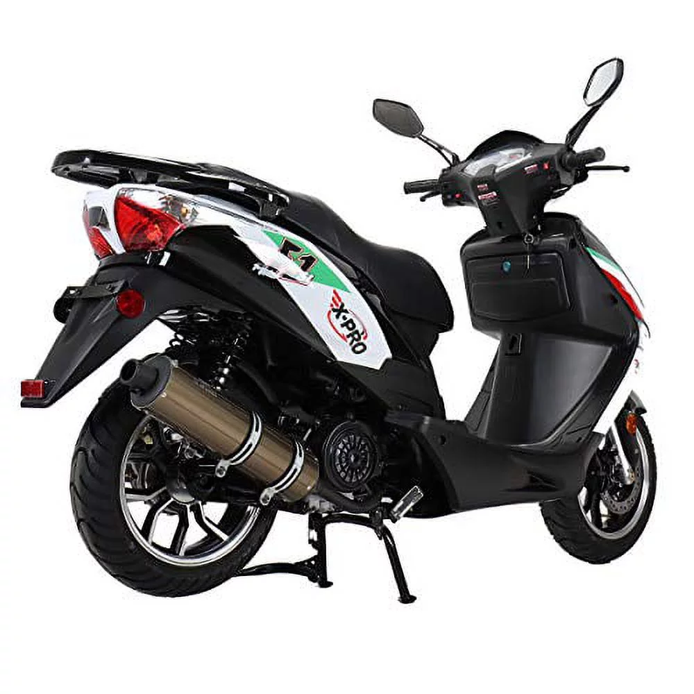 X-Pro Brand New 150cc Gas Moped Scooter, 13" Aluminum Wheels, Electric/Kick Start Large Headlights!