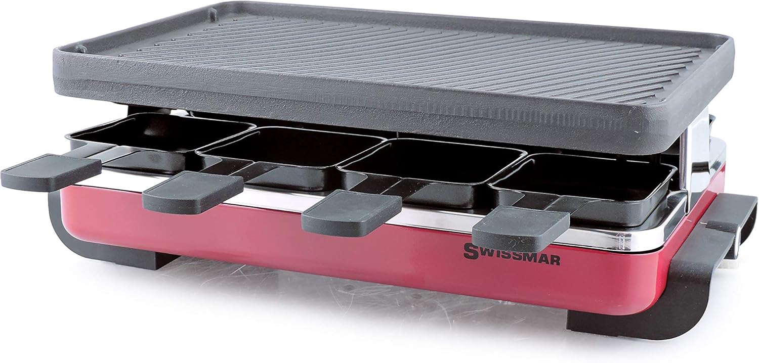 Swissmar Classic 8 Person Anthracite Raclette with Cast Aluminum Grill Plate