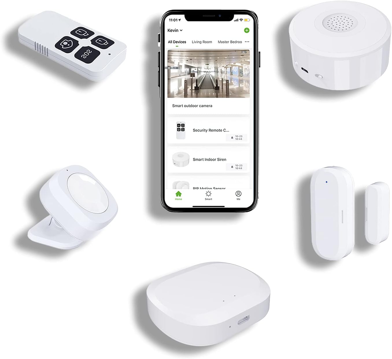 Jlazgj Home Security System Camara de seguridad Home Security kit Alexa Compatible Security System Door Alarm Security Systems for House Wireless Window Alarm sensors(5 Pieces)… Pack of 2