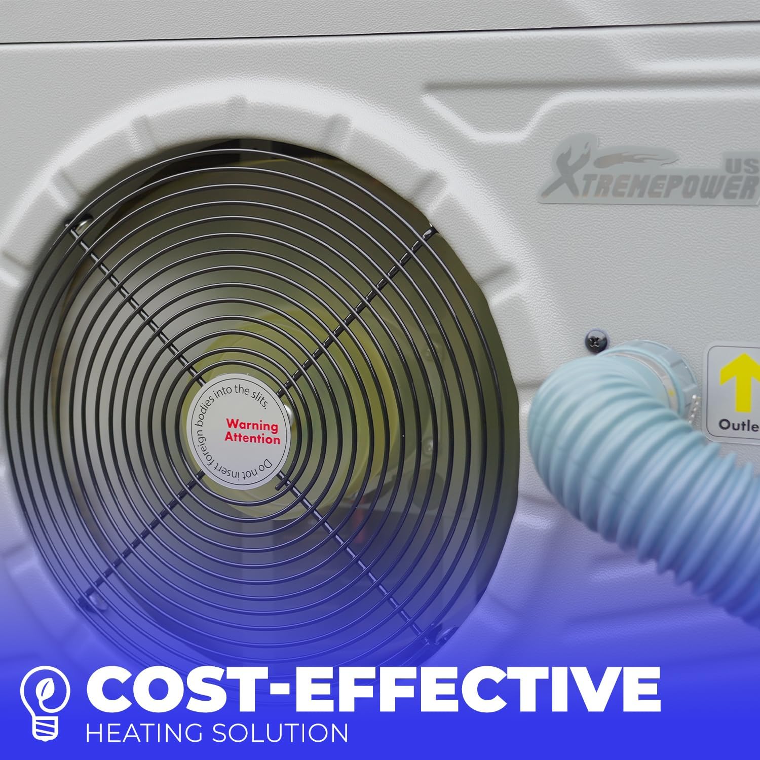 XtremepowerUS Above Ground Pool Heat Pump, Pool Heater Output 14,500BTU, for Pools up to 4700-gallon, 115V/60Hz, Titanium Heat Exchanger