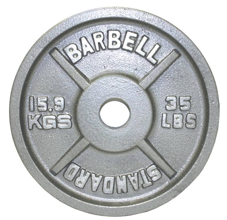 USA Sports Gray Olympic Plate - 35 lbs.