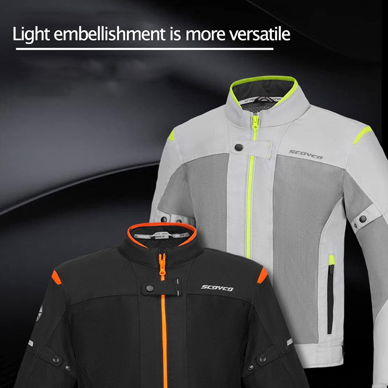 Motorcycle Jacket Motorbike Riding Jacket Windproof Motorcycle Full Body Protective Gear Armor Autumn Winter Moto Clothing,Orange,M