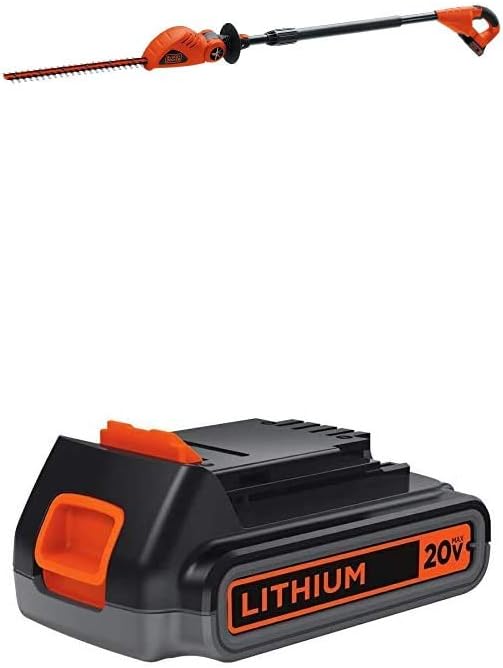 BLACK+DECKER 20V MAX Cordless Pole Hedge Trimmer, 18-Inch (LPHT120)