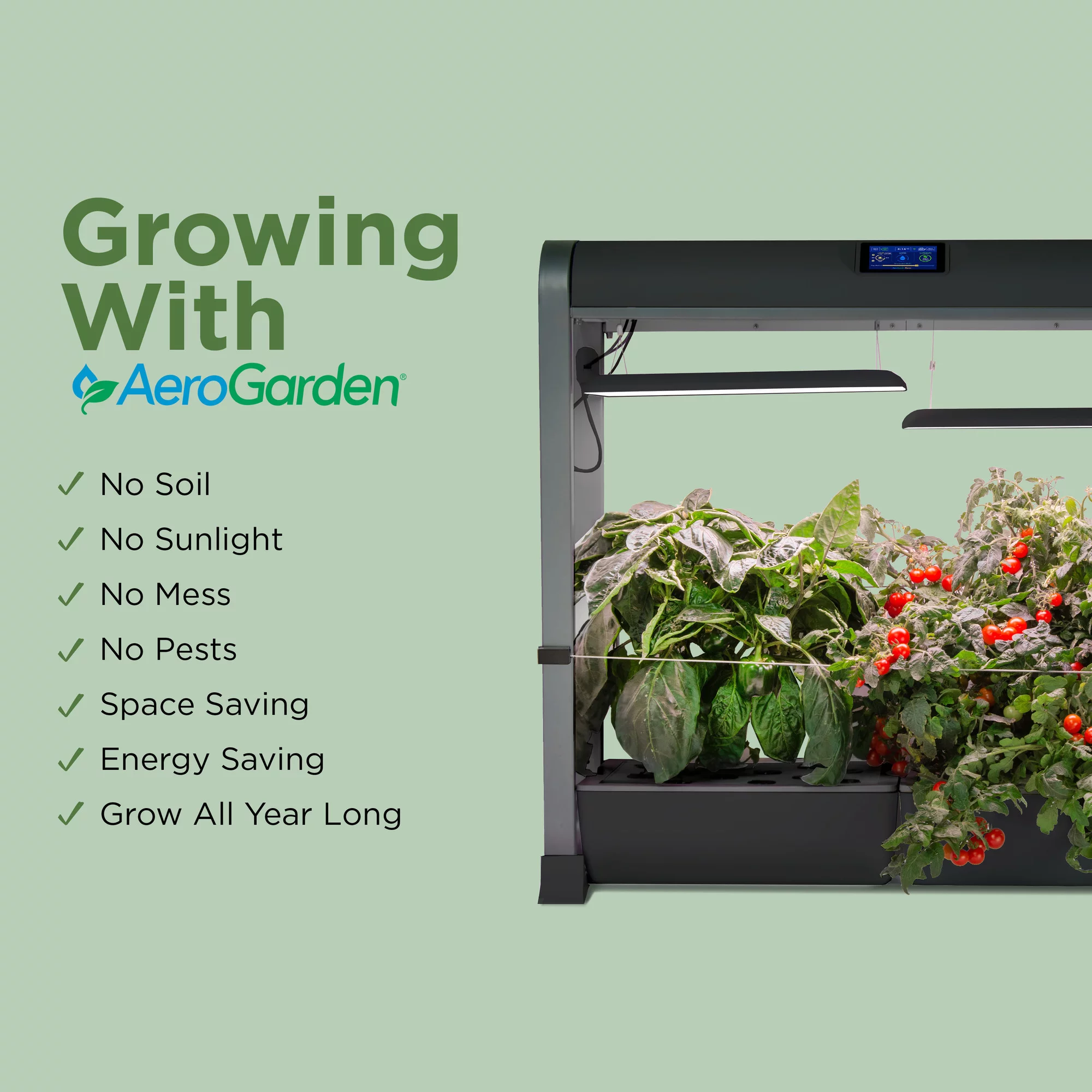 AeroGarden Farm 24Plus with Salad Bar Seed Pod Kit, Black - Curated Treasures Market