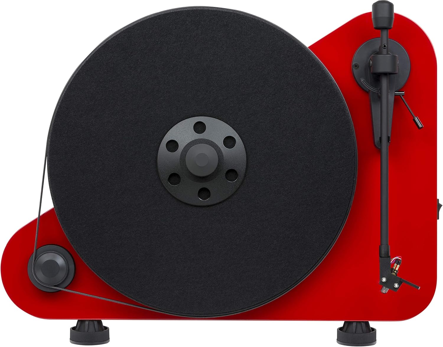 Pro-Ject VT-E R (OM5e) - RED Vertical Turntable, Red/Matte