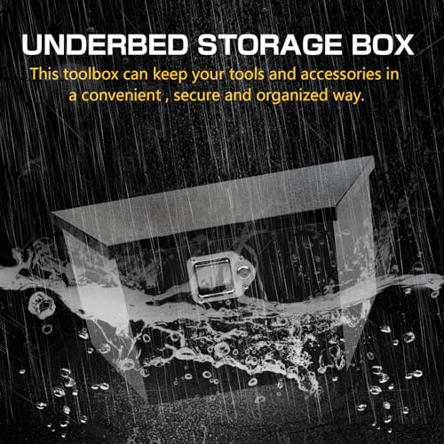36" x 12" x 11.8" Trailer Tongue Tool Box Heavy Duty Steel Trailer Toolbox Organizer Truck Underbody Box with Latch & Keys Compatible with Pick Up Truck Bed RV Trailer ATV Black