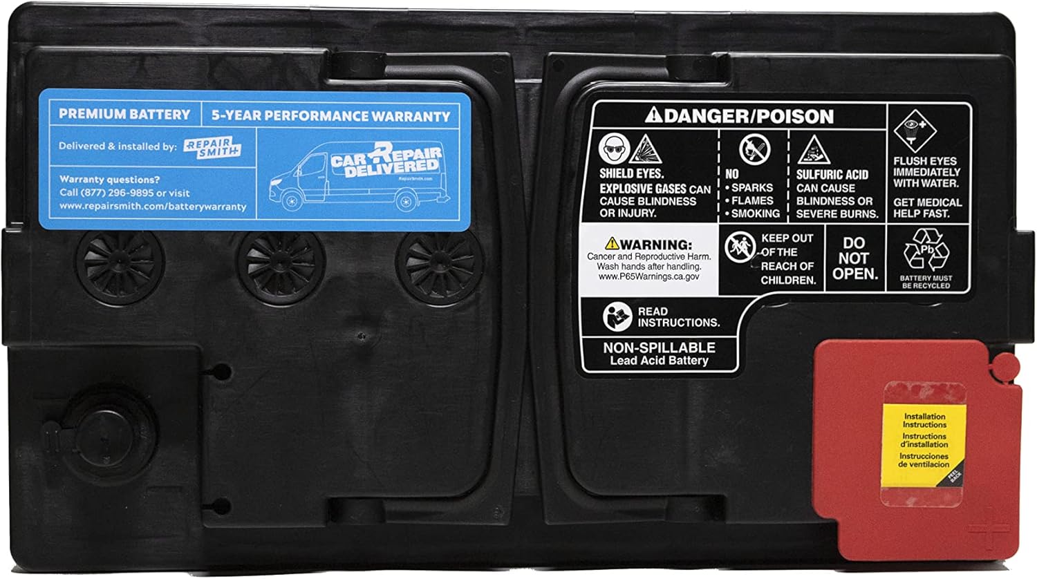 RepairSmith Mobile Mechanic Auto Starting Car Battery H7/94R AGM - Automotive Parts and Accessories, 850 CCA, 5 Year Warranty